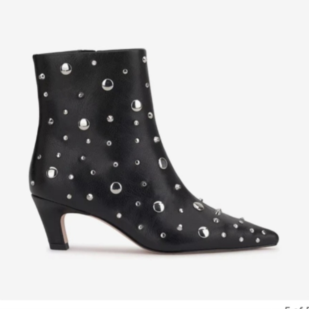 Studded Black Ankle Boots